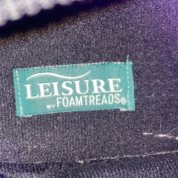 Leisure by foam trends black grey house shoes slippers women 11 wide slip on - Picture 3 of 6